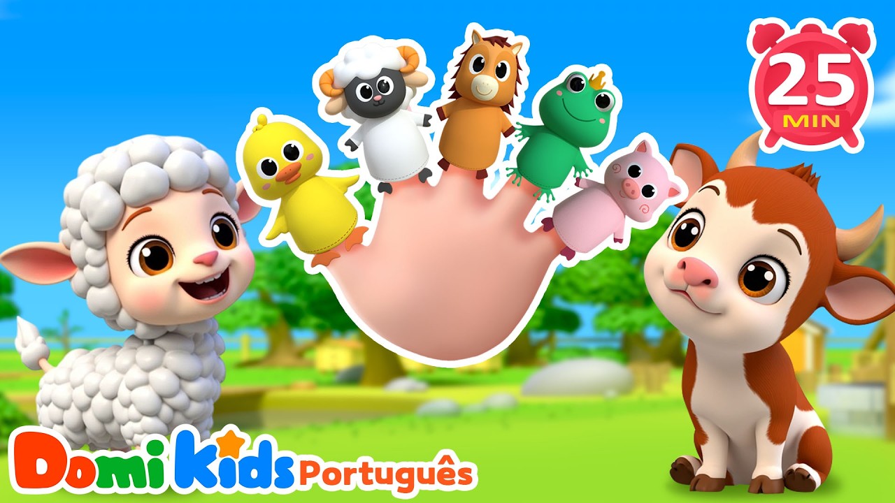 Família dos Dedos da Fazenda 🐔 | Canções Infantis | Domi Kids em Português