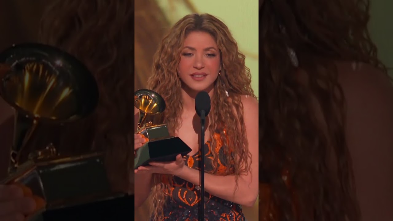 Shakira celebrates her immigrant roots as she takes home Latin Pop Album! 🌍💃🏽🙌 #Grammys2025 #Shakira