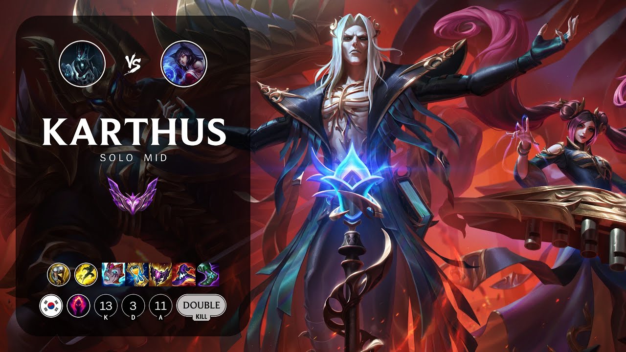 Karthus Mid vs Ahri - KR Master Patch 13.11