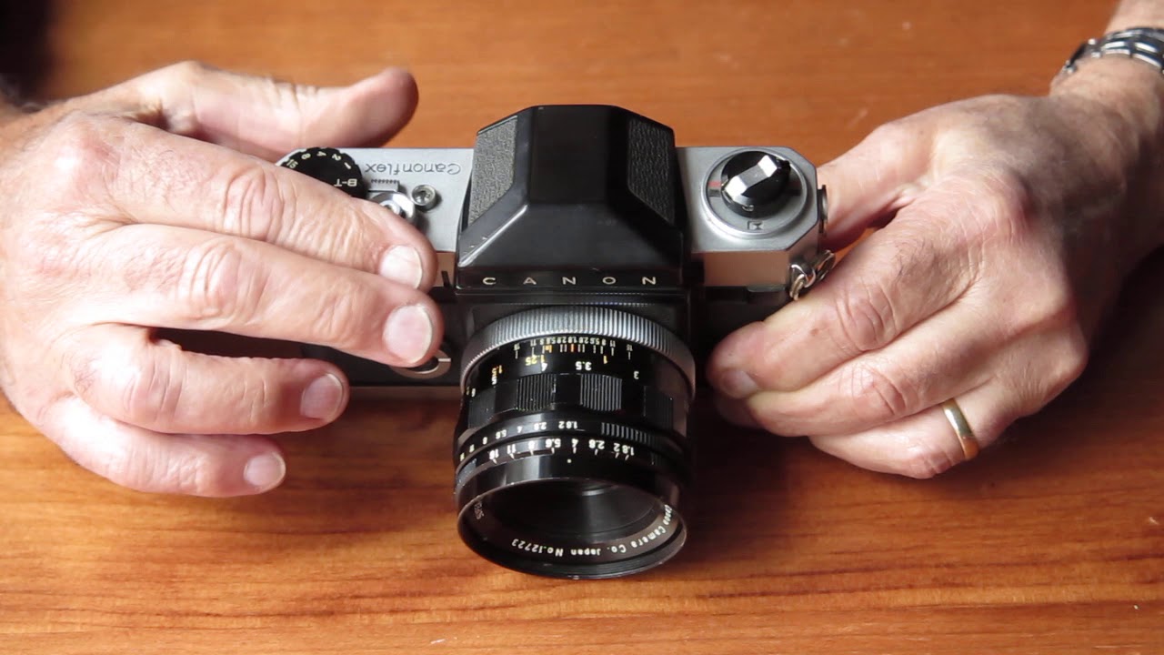 Canon's first 35mm SLR, the Canonflex.