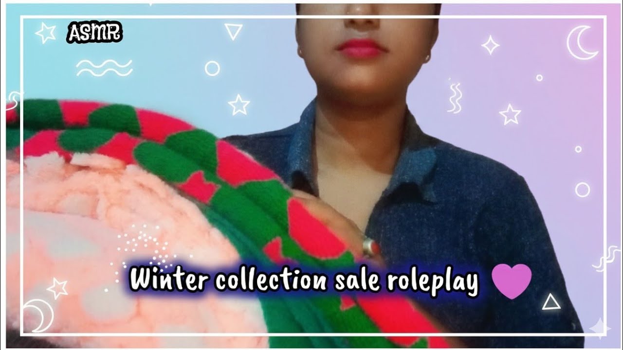 ASMR roleplay:- winter collection sale 🧦🧤/ with props/ #asmr 