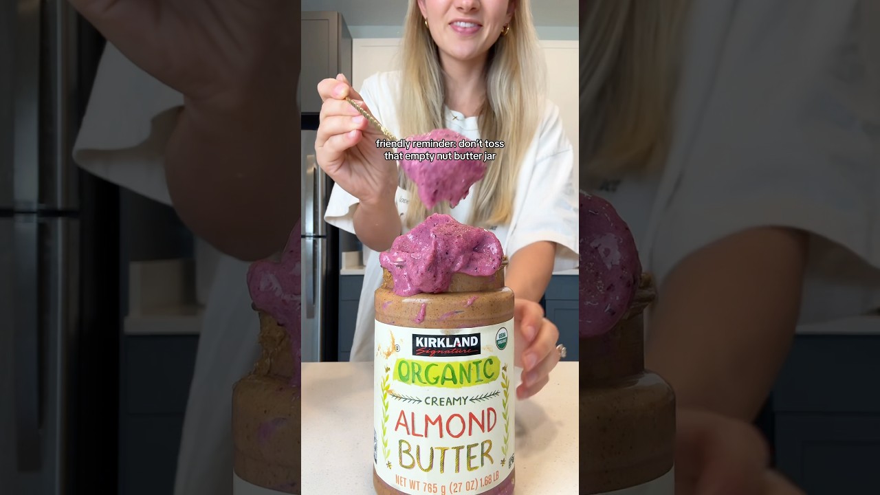 ALMOND BUTTER ANTIOXIDANT PROTEIN SMOOTHIE🍓🫐🥜