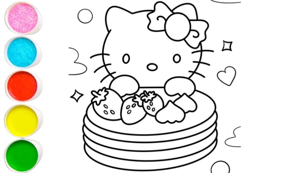 Hello kitty / How to draw easy hello kitty drawing and coloring for kids and toddler's.