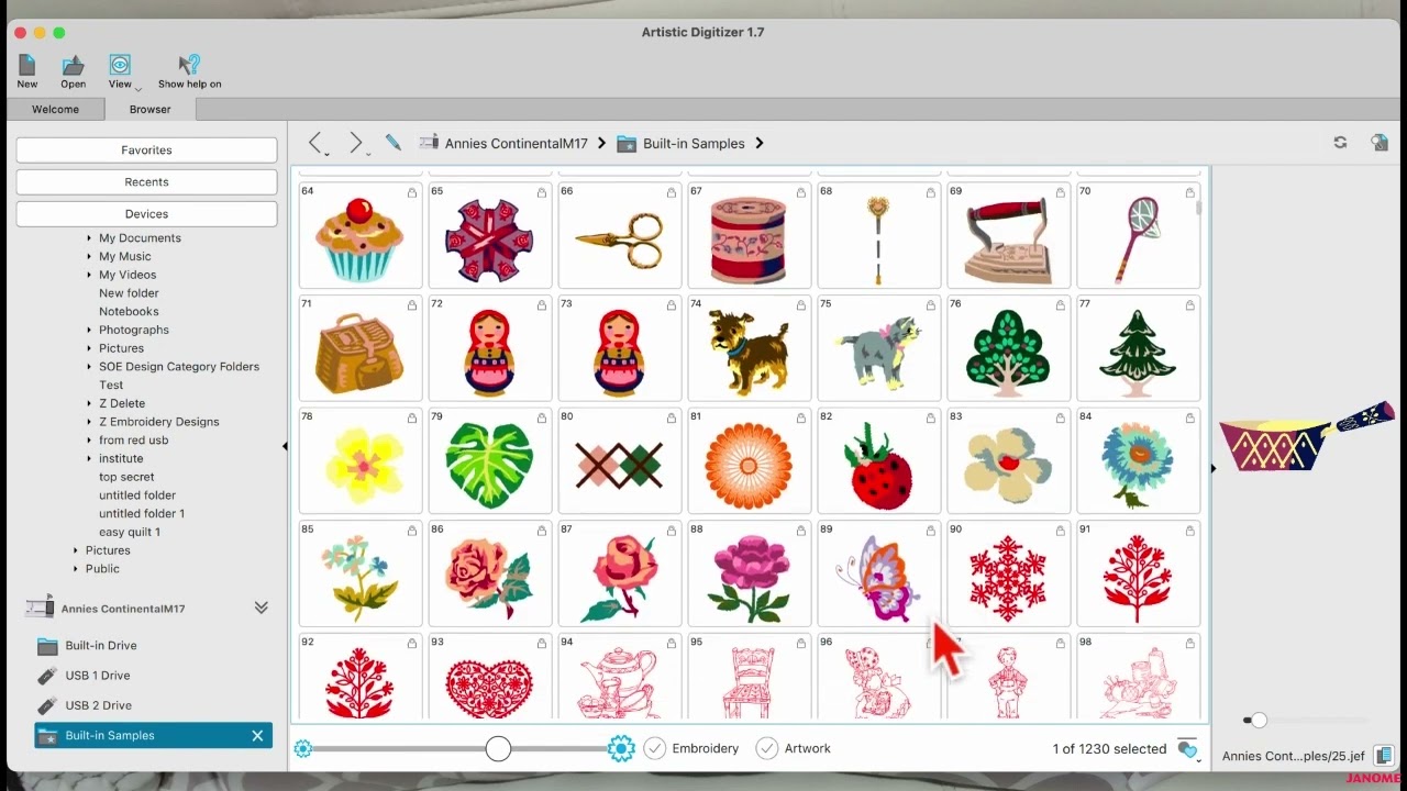 Artistic Digitizer: Moving Designs From Your Machine to Your Computer