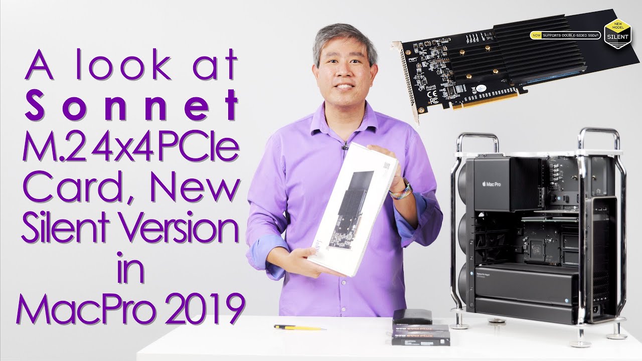 A Look at Sonnet M.2 4x4 PCIe Silent Version in Mac Pro 2019, Super Fast & Large NVMe storage pool!
