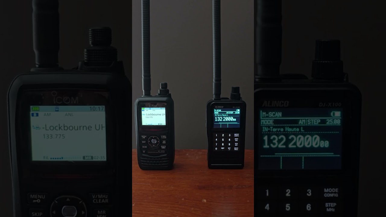 Icom IC -R15 vs Alinco DJ-X100T on VHF Airband - R15 Audio