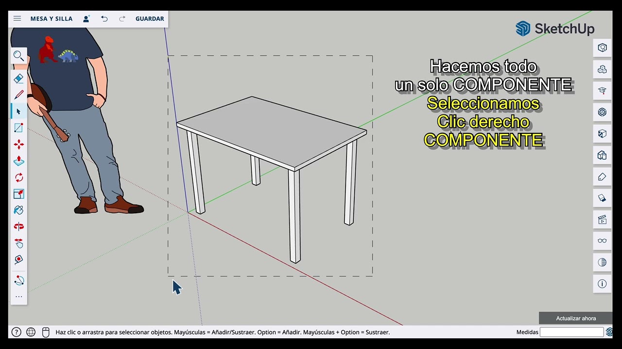SKETCHUP  B&Aacute;SICO MESA