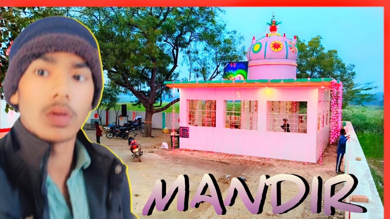 Mandir ko sajaya ja raha hai lightening se😍