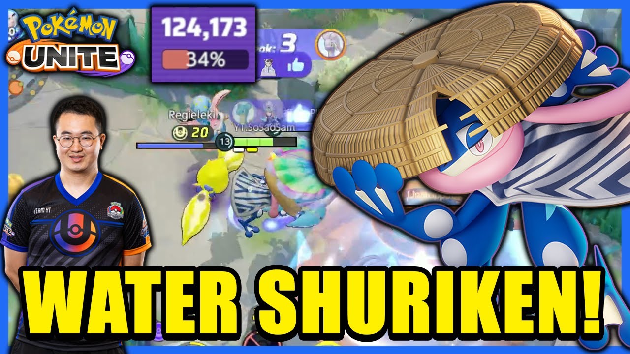 124,000 DAMAGE! GRENINJA Water Shuriken Build Is The BEST Kiting MOVE SET! | Pokémon Unite