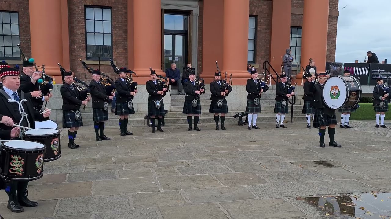 Liverpool Scottish Regimental Association and Wirral Pipe Band at The Royal Albert Dock Spot 2