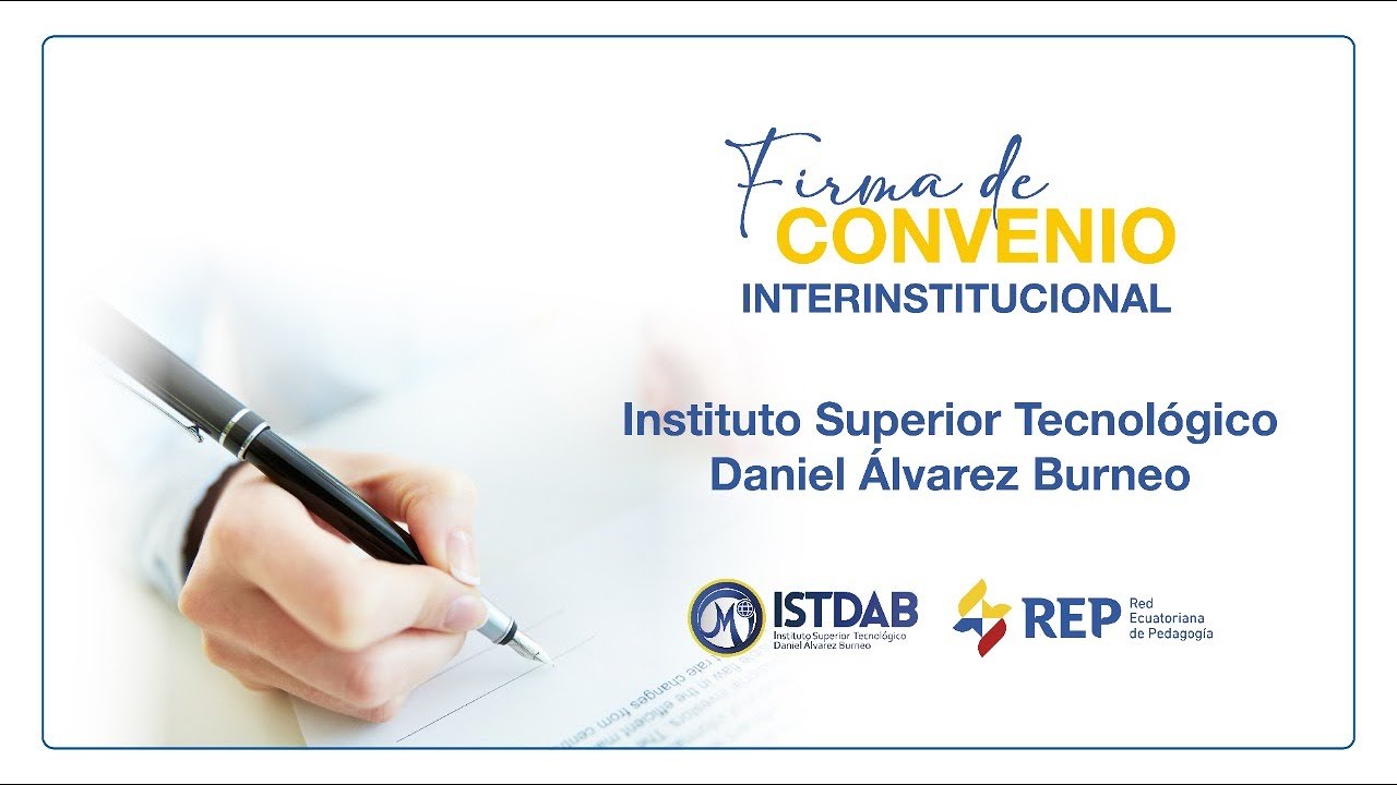 #InstitucionesAsociadas| Firma de convenio interinstitucional REP - ISTDAB (Loja)