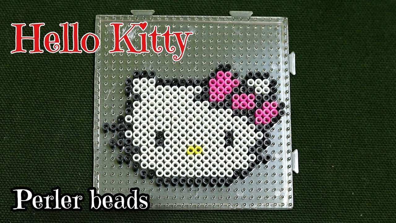 Diy Hello Kitty Perler Beads Keychain | How to make | Hama beads #Diy #perlerbeads #hamabeads #howto