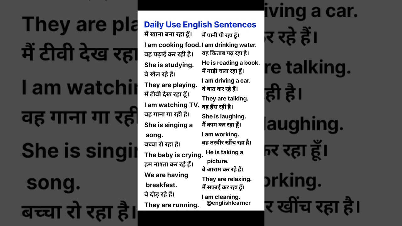 25 Daily Use Verb+ing Sentences | English Speaking Practice