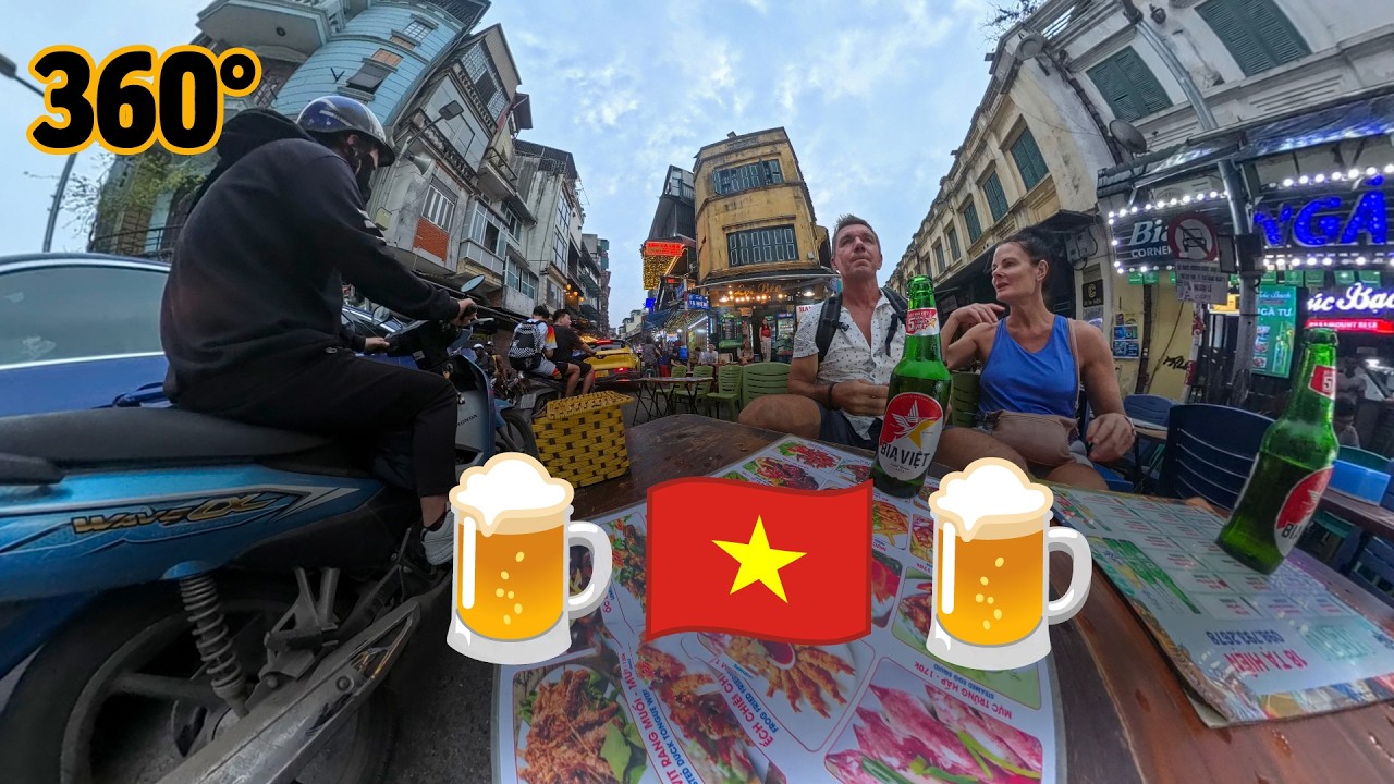 It's WILD, Craziest Corner of Vietnam | Beer Street Hanoi in 360&deg;