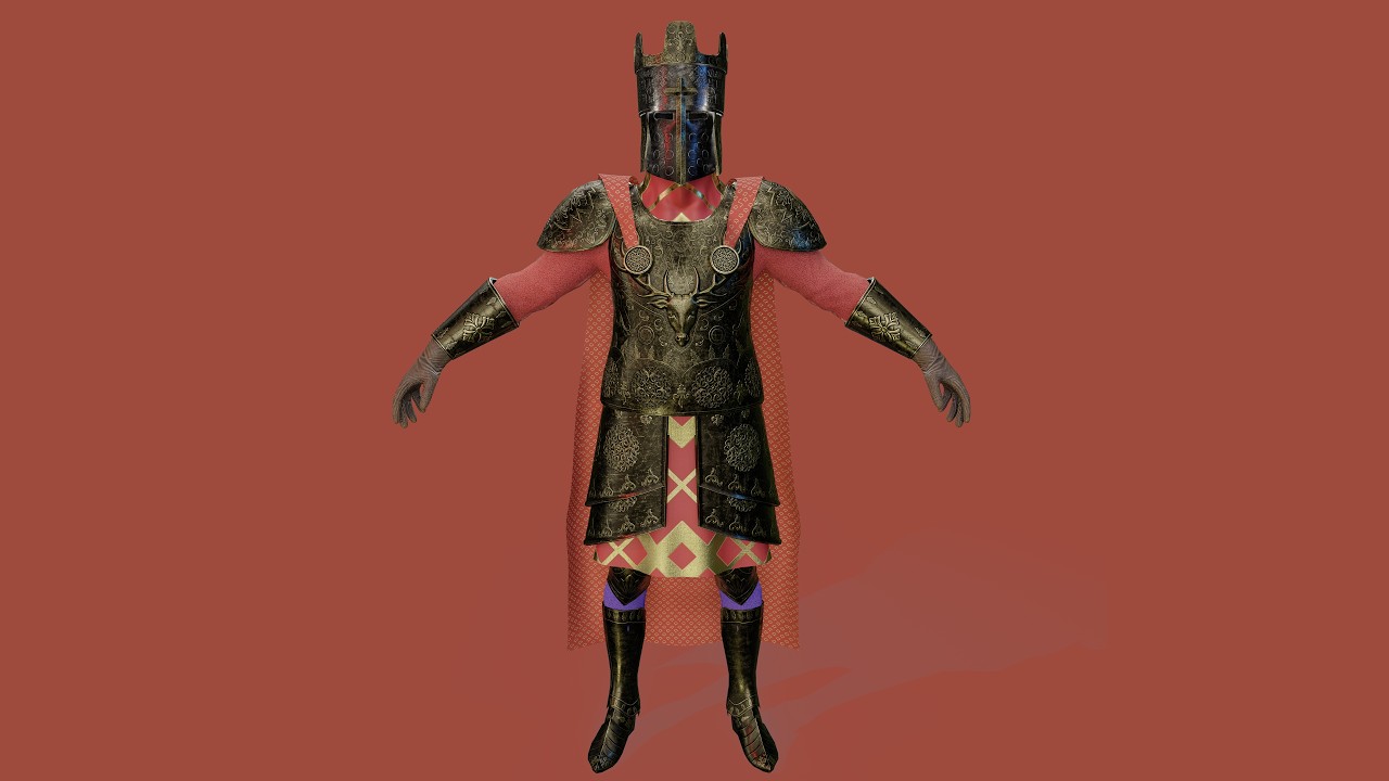 Professional Game-Ready Knight Character for Sale | CGTrader Link Included