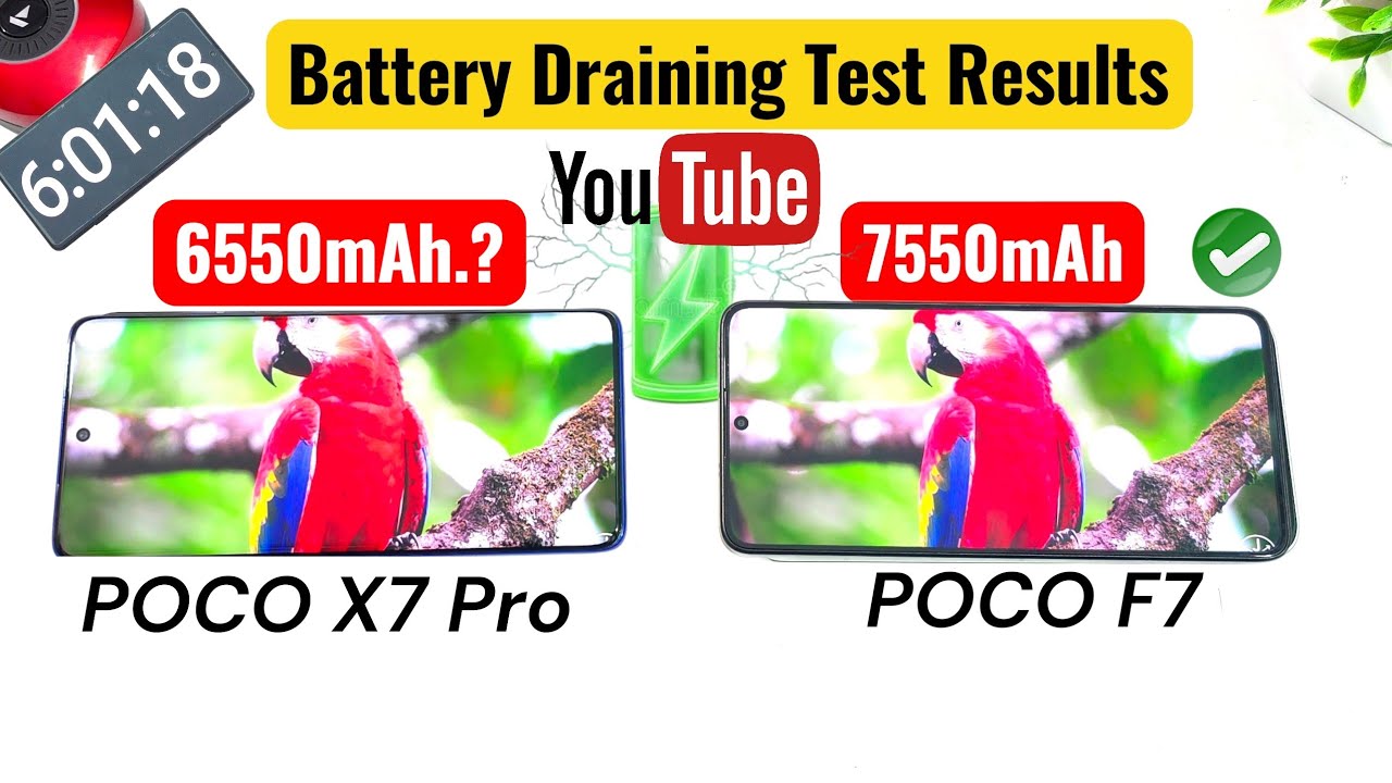 Тест на разрядку батареи POCO F7 и POCO X7 Pro 🔋🔋🔥🔥🔥