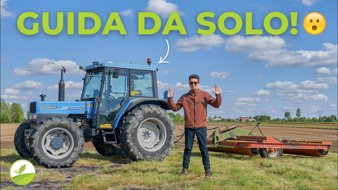 IL LANDINI BLIZZARD GUIDA DA SOLO! 😮 (Anche le svolte a fondo campo) | Rullatura Post Semina