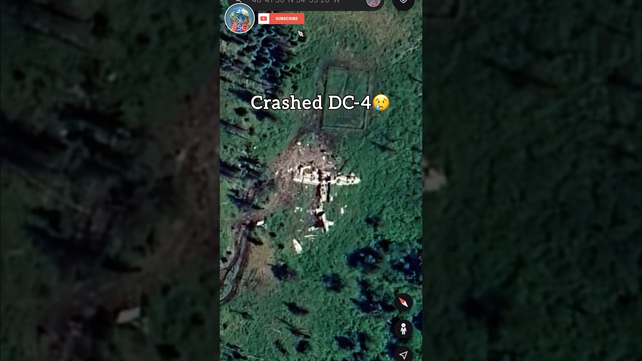 DC-4 Plane Wreckage Found On Google Earth😱 #shorts