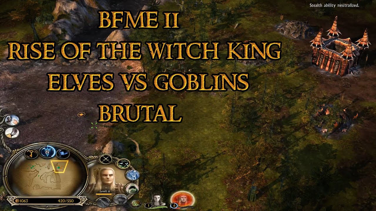 BFME II - The Rise of the Witch-King: Elves vs Goblins Brutal.