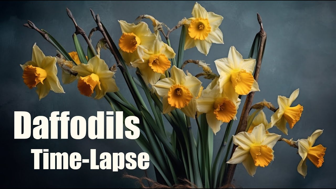 Daffodils Blooming (14 Days in 1 Minute) Time Lapse