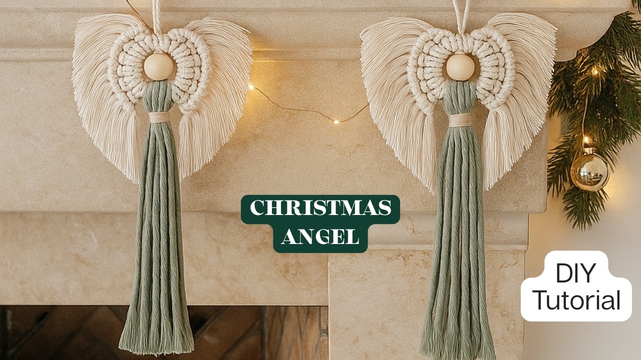 DIY Macrame Christmas Angel/ Step-by-step tutorial for beginners / Xmas decorating Ideas /Boho look