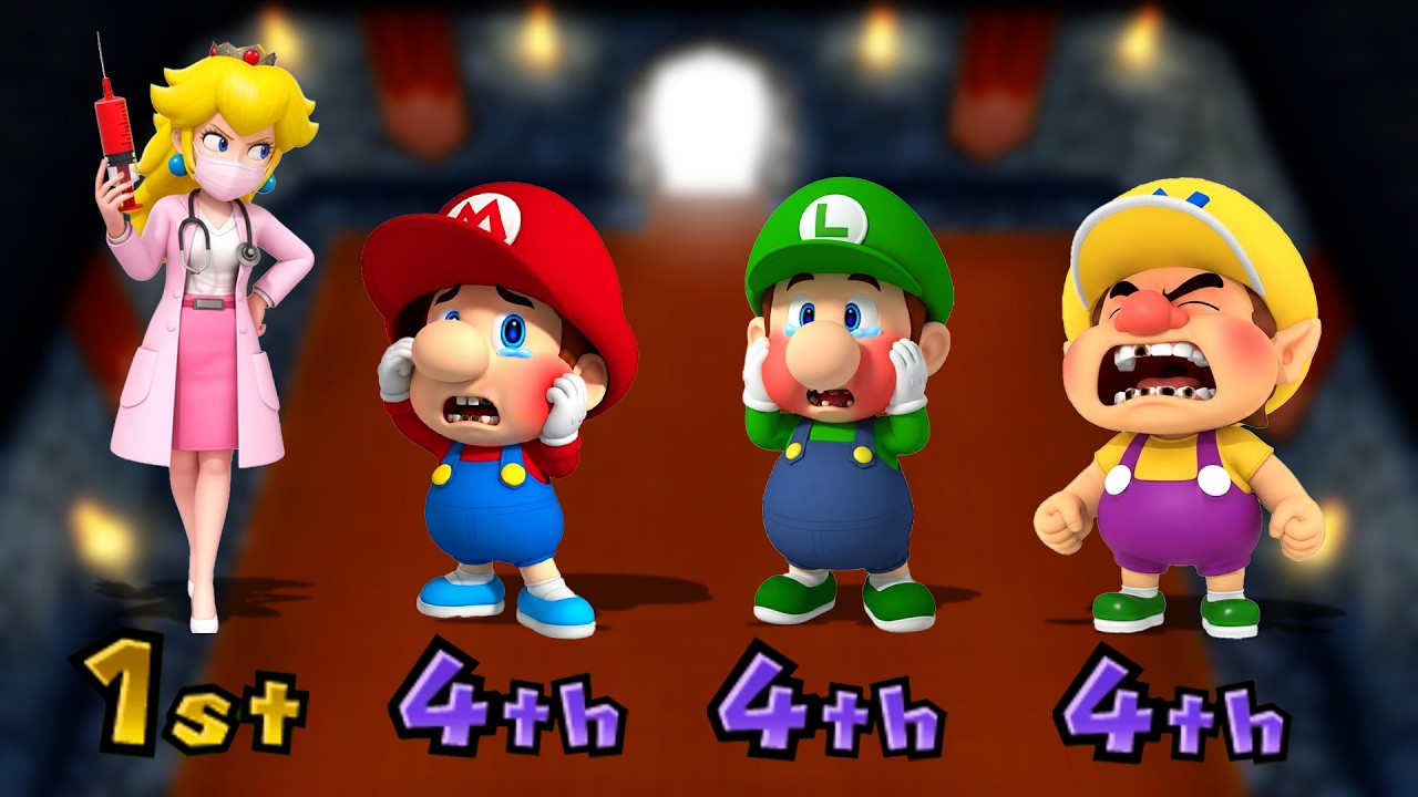 【マリオパーティ9】 ミニゲーム対決 ドクターピーチ無双！ドクターピーチは3人に勝てるのか？