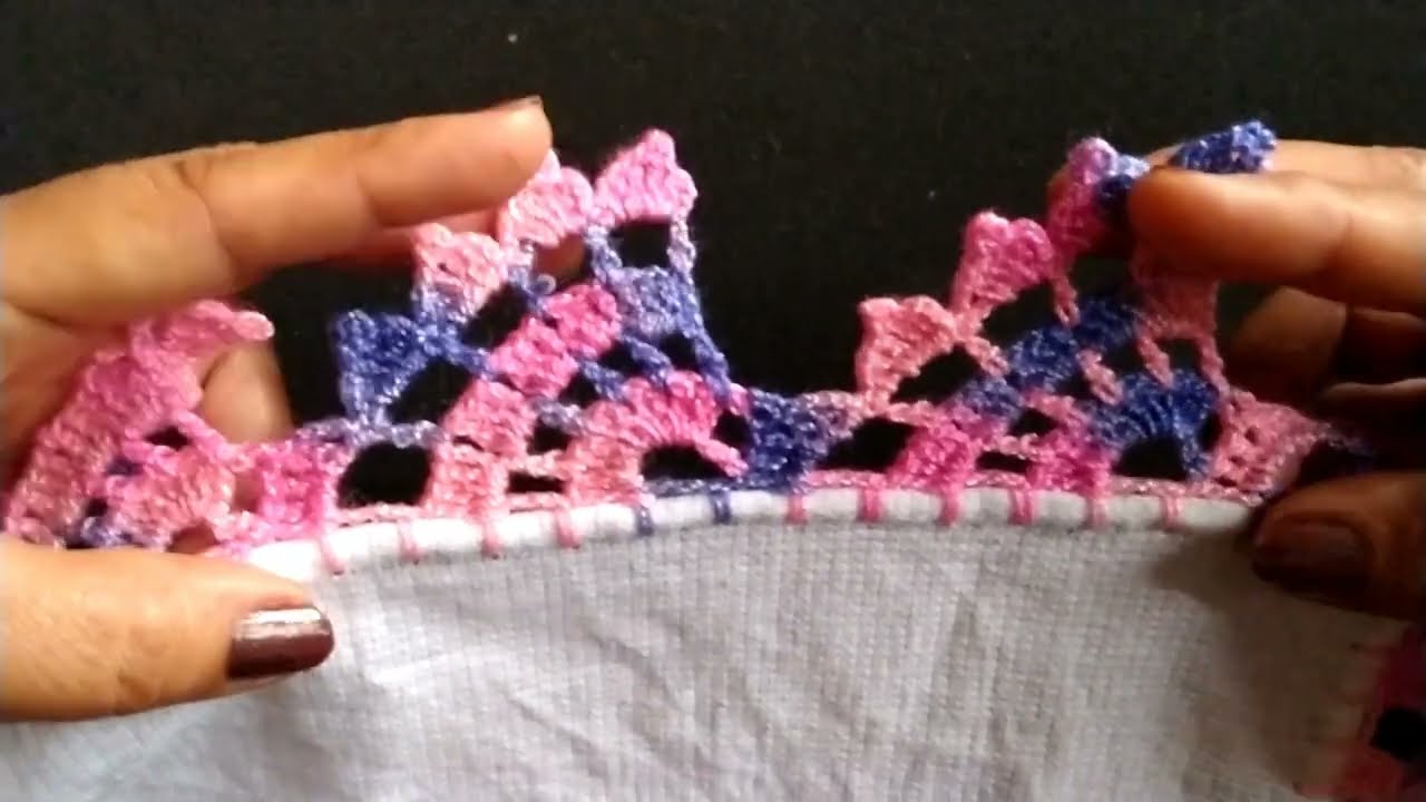 Puntilla num 673 para servilletas ,fácil de tejer.#crochet #arte #videos #fyp #puntillas