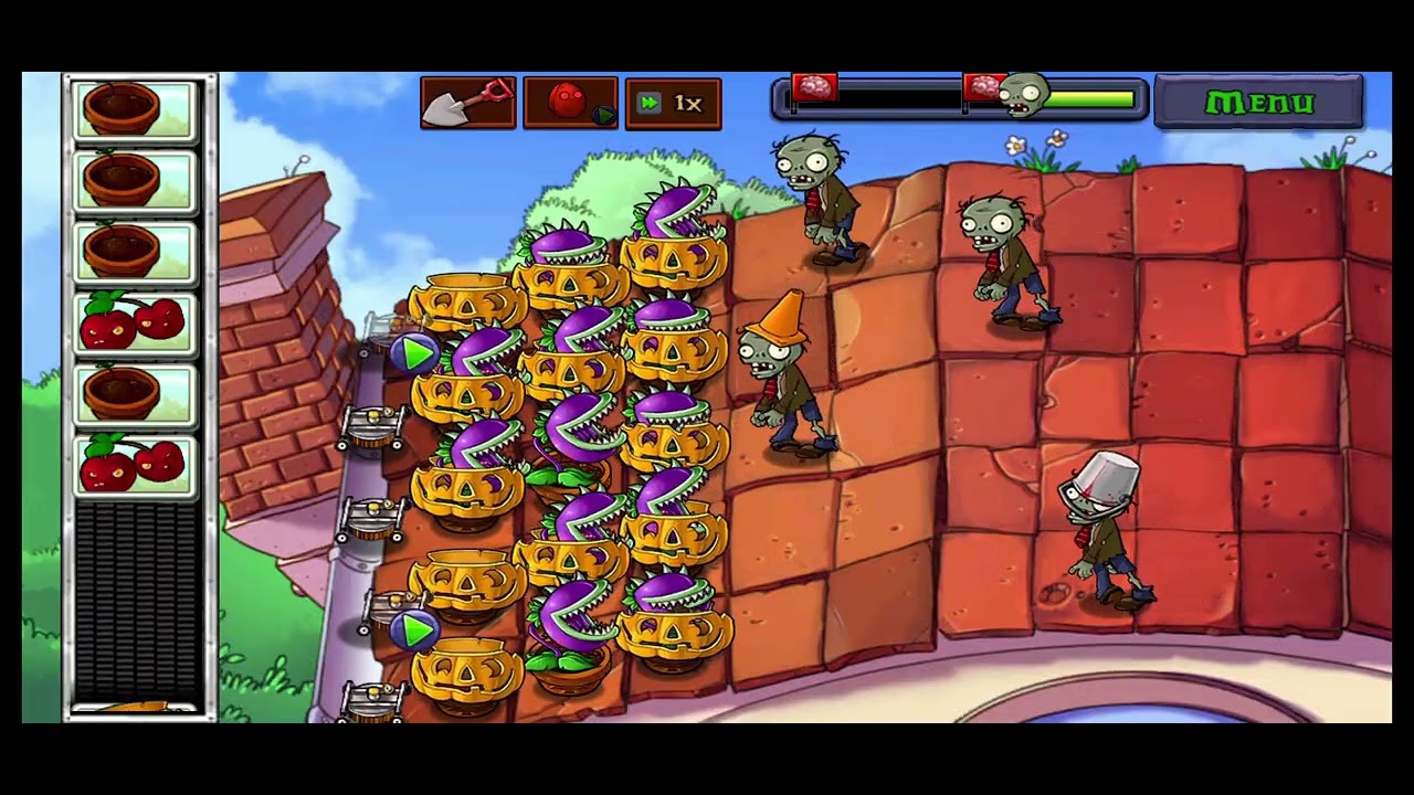 Plants VS Zombies Level 5 Roof