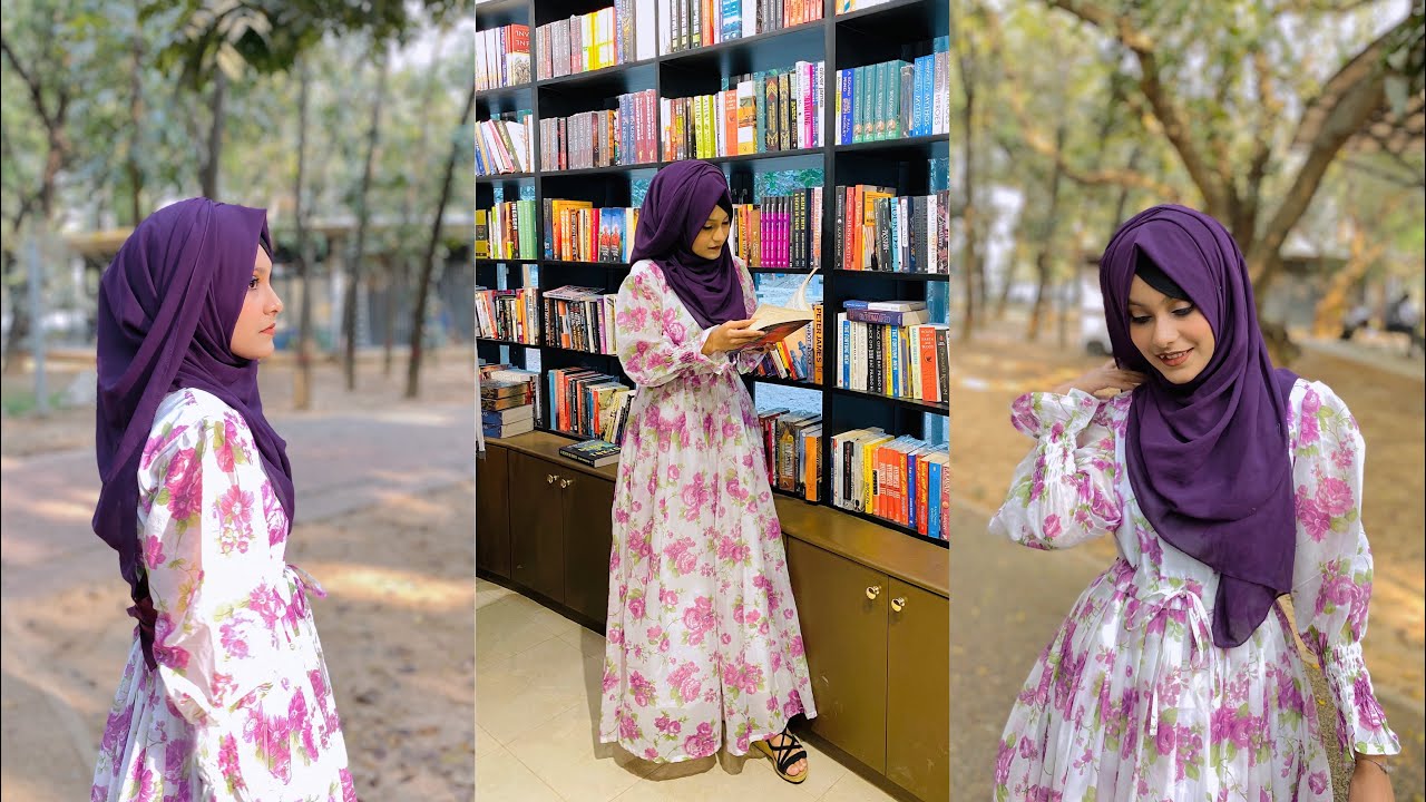 Requested Hijab Tutorial with Abaya/Gown || Noshin Nower