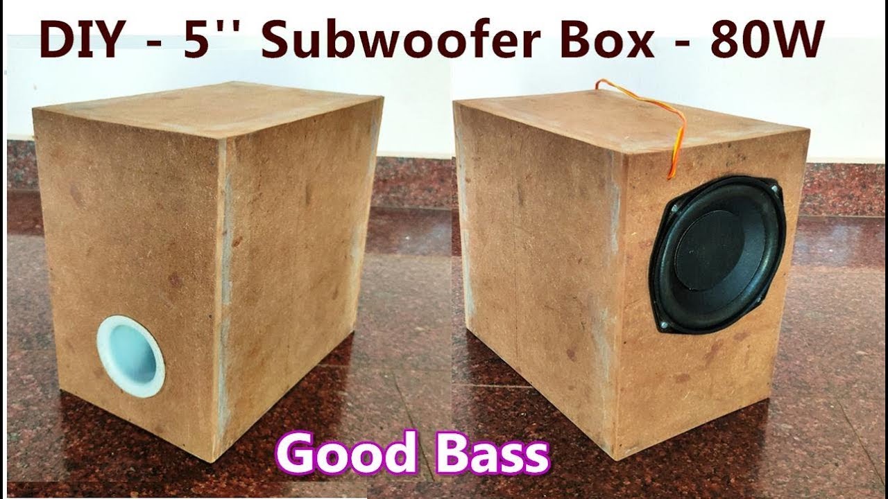 DIY - 5''inch Subwoofer Box | 80W Subwoofer | Smooth Bass | POWER GEN