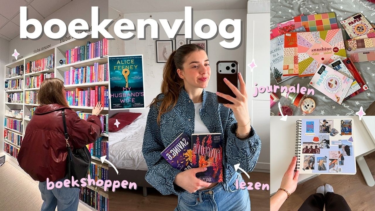 Boekenvlog 💌🎧 boekshoppen, middagje journalen 📔💘 & reading slump