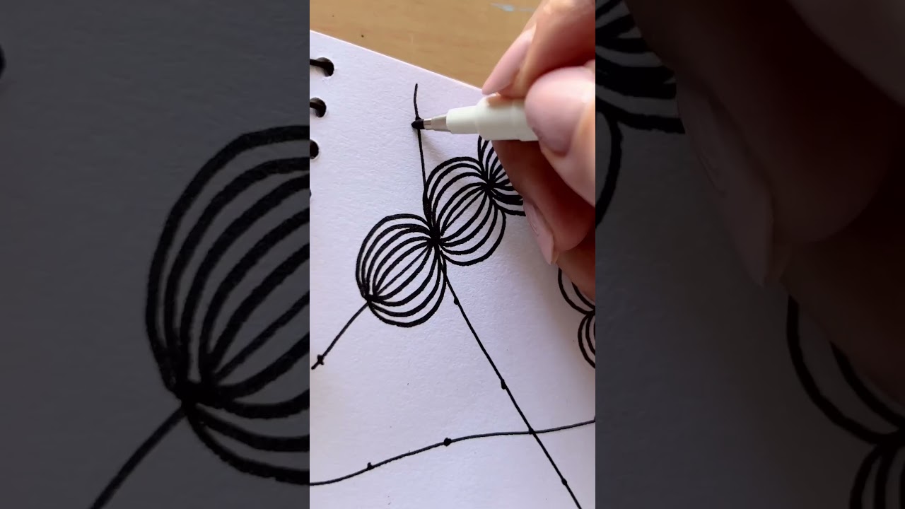 Quick and easy stress relief idea #mindfulness #arttutorial #howtodraw #anxietyrelief