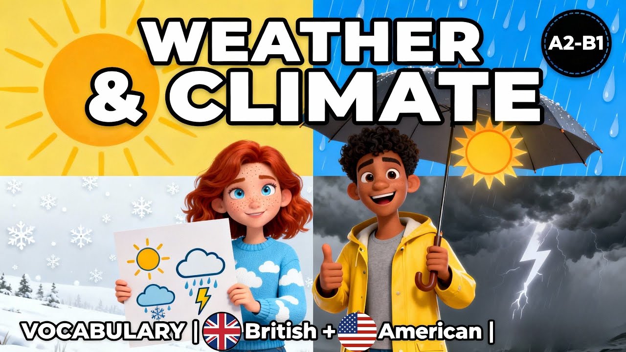 Weather & Climate Vocabulary | Learn English A2-B1 | Talk About Weather Confidently