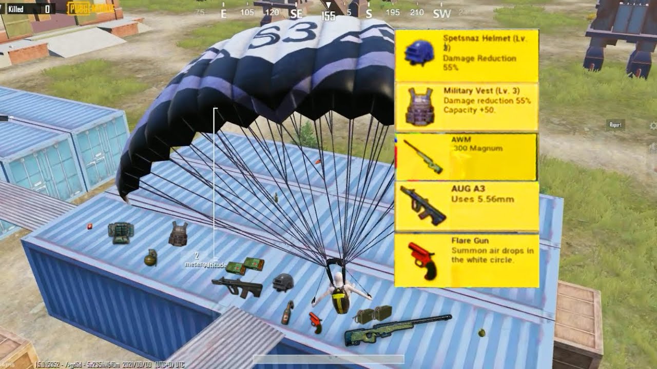 I LANDED on FLARE GUN😍AWM + AUG | Pubg Mobile
