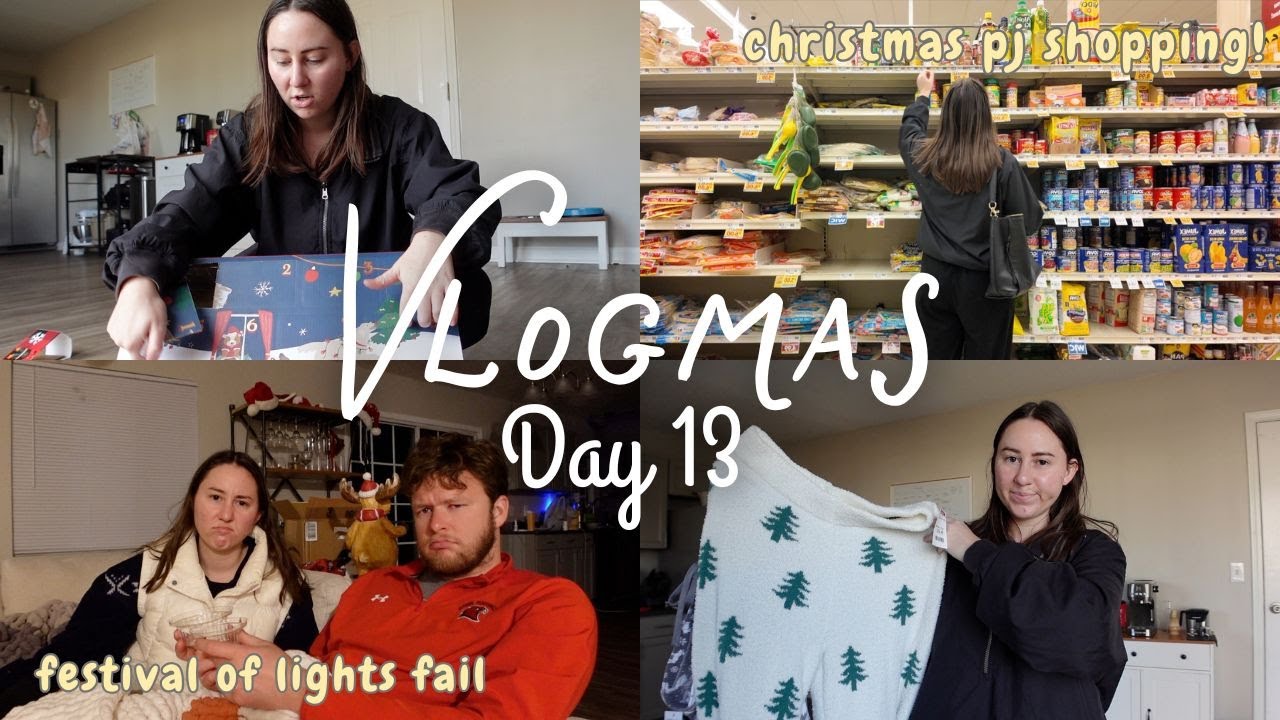 Festival of lights, Christmas Pj shopping, & Youtube Recap | Vlogmas day 13