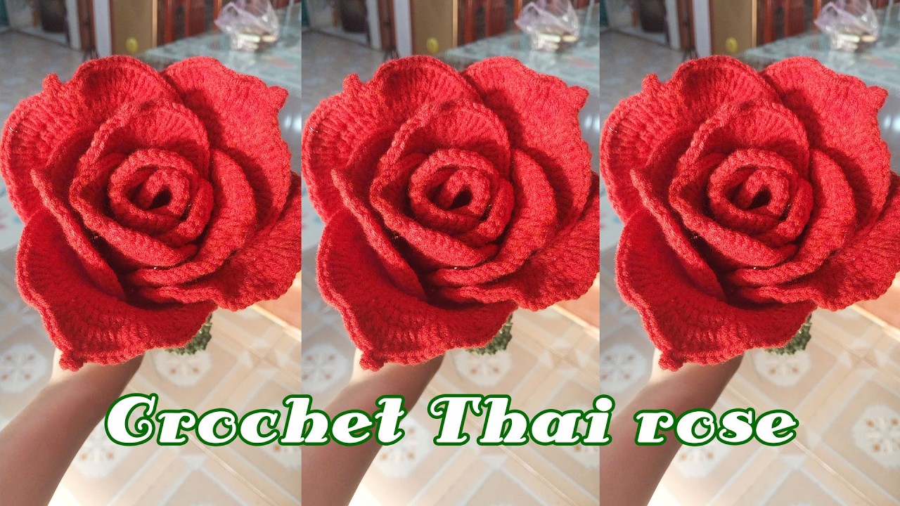 Hoa hồng Thái cánh nhỏ/ crochet Thai rose (P1)
