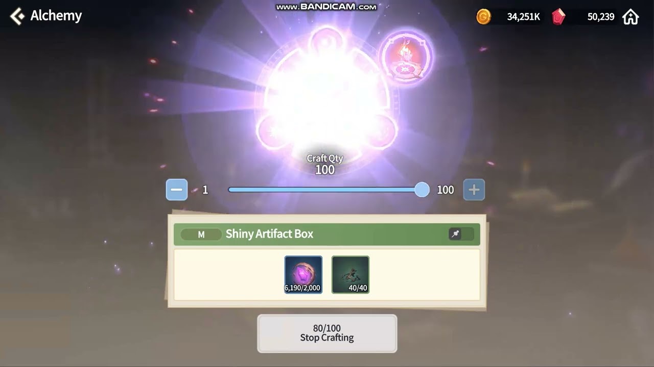 Summoners War: Chronicles | How to create Artifacts (x1.5 speed)