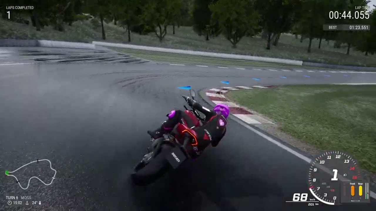 Ride 4: Canadian Tire Motorsport Park, Time Trial, Naked, Wet in 1:23.543