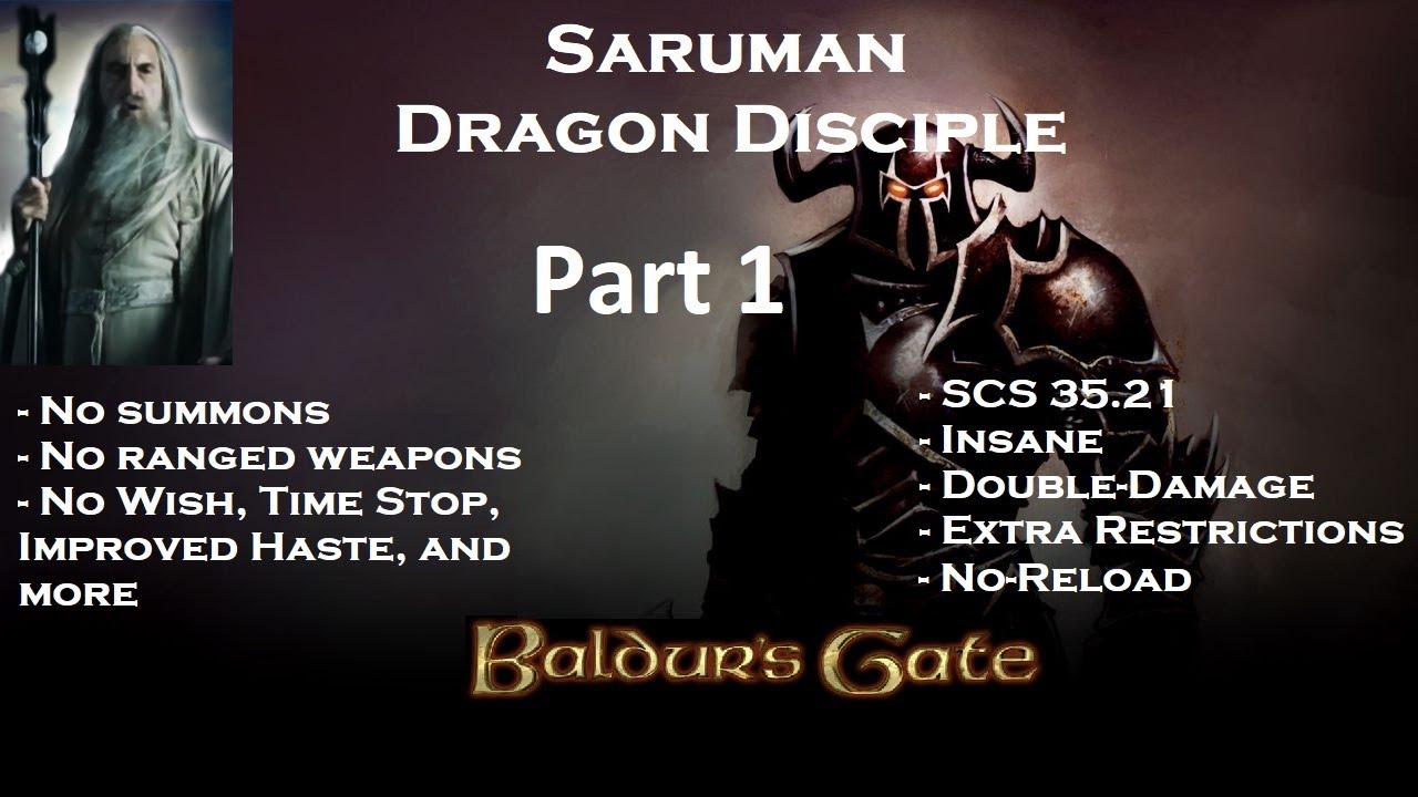 Baldur's Gate EE Dragon Disciple No-reload, Now With More Restrictions BG1 Part 1