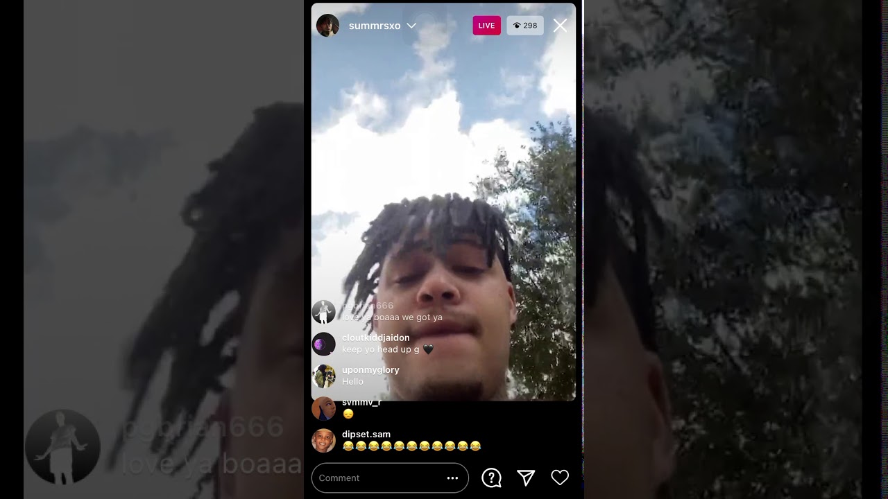 Summrs crying on IG LIVE (Grandma passed)