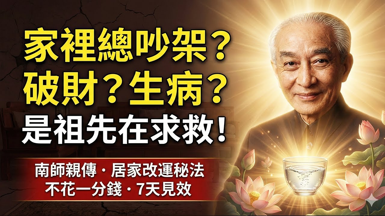 【南懷瑾親述】家裡總是莫名吵架、破財？小心是你家祖先在「求救」！#南懷瑾 #風水 #祖先超度 #改運 #家庭不和 #往生咒 #地藏經 #冤親債主 #靈性覺醒 #居家風水 #孝道 #中老年修行