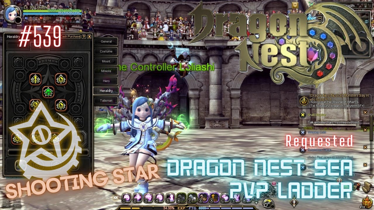 #539 Shooting Star With Skill Build Preview ~ Dragon Nest SEA PVP Ladder -Requested-