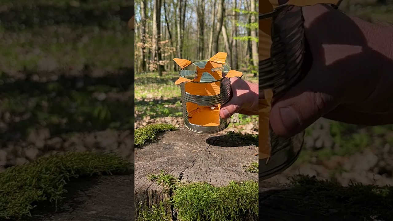 Survival Skills: Amazing Tin Can Oven. #survival #camping #lifehacks #skills