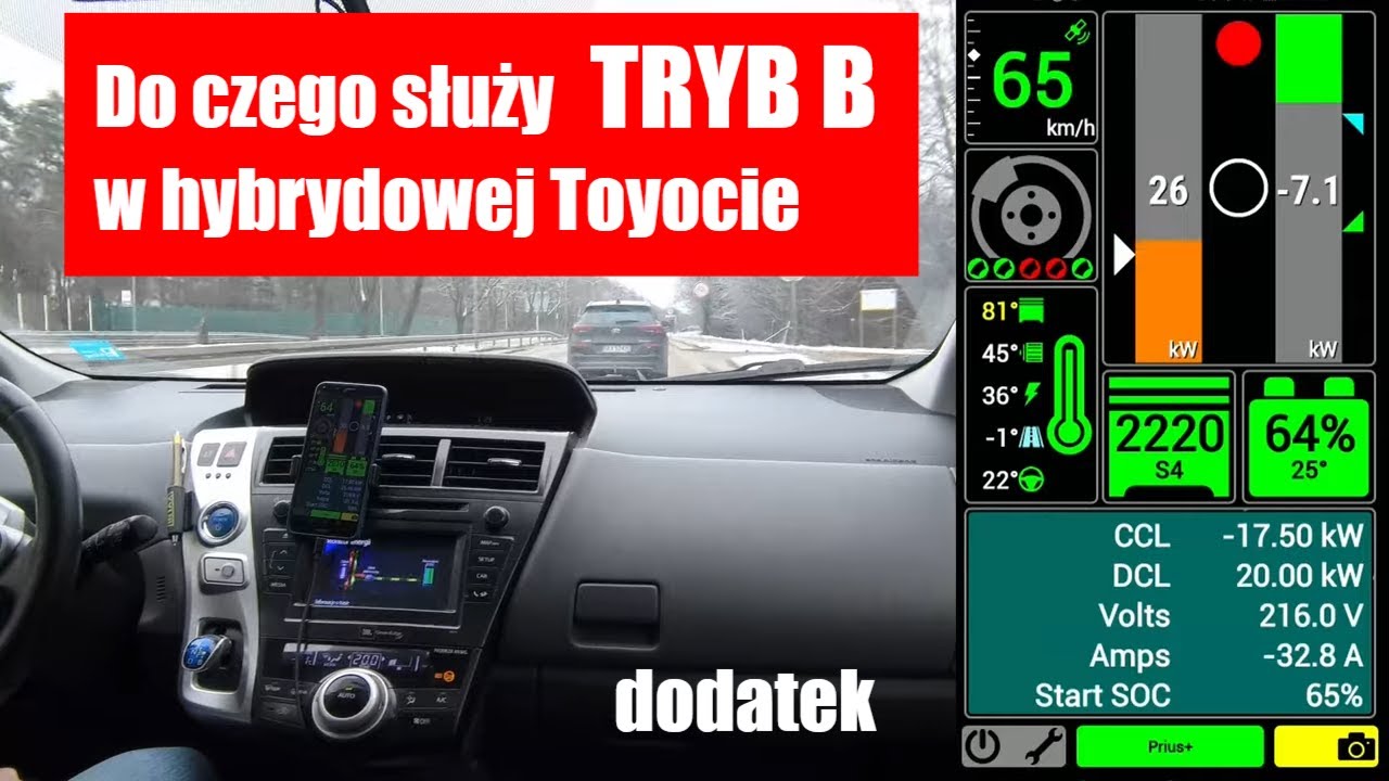 Jazda w trybie B.  Do czego służy w hybrydzie Toyoty i Lexusa.