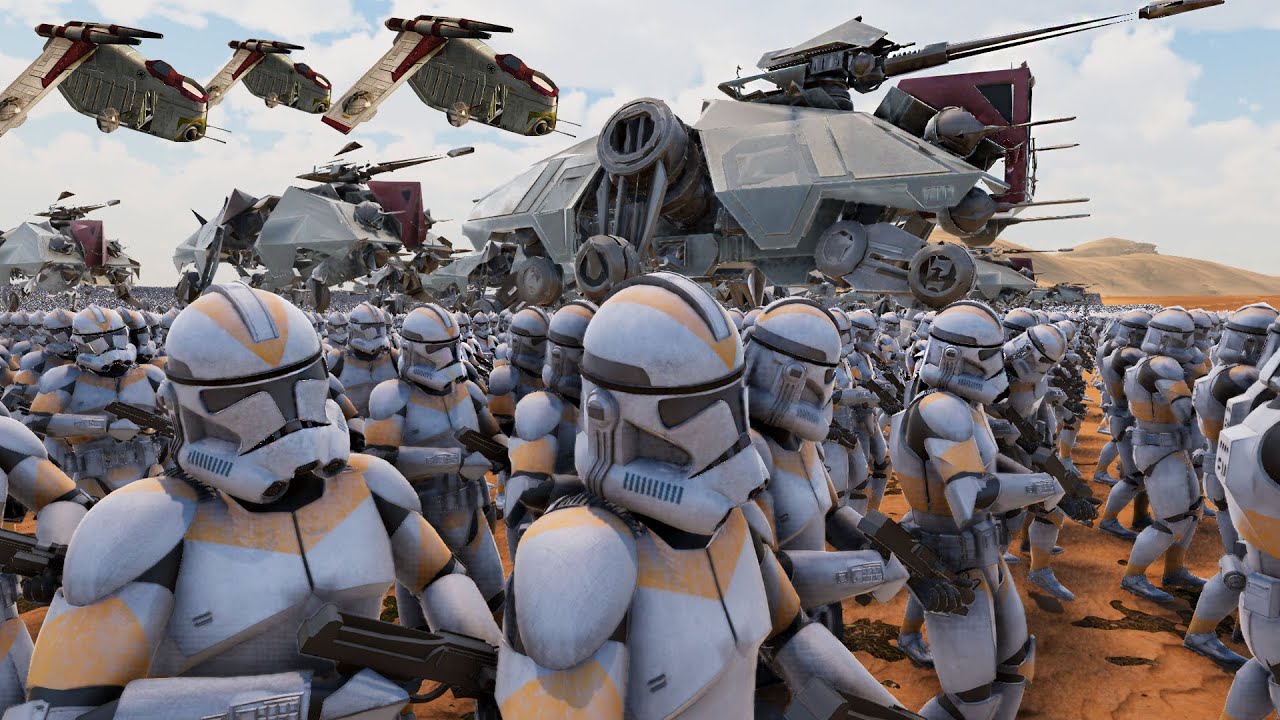 Largest Clone Trooper Army EVER Goes to War… - UEBS 2: Star Wars Mod