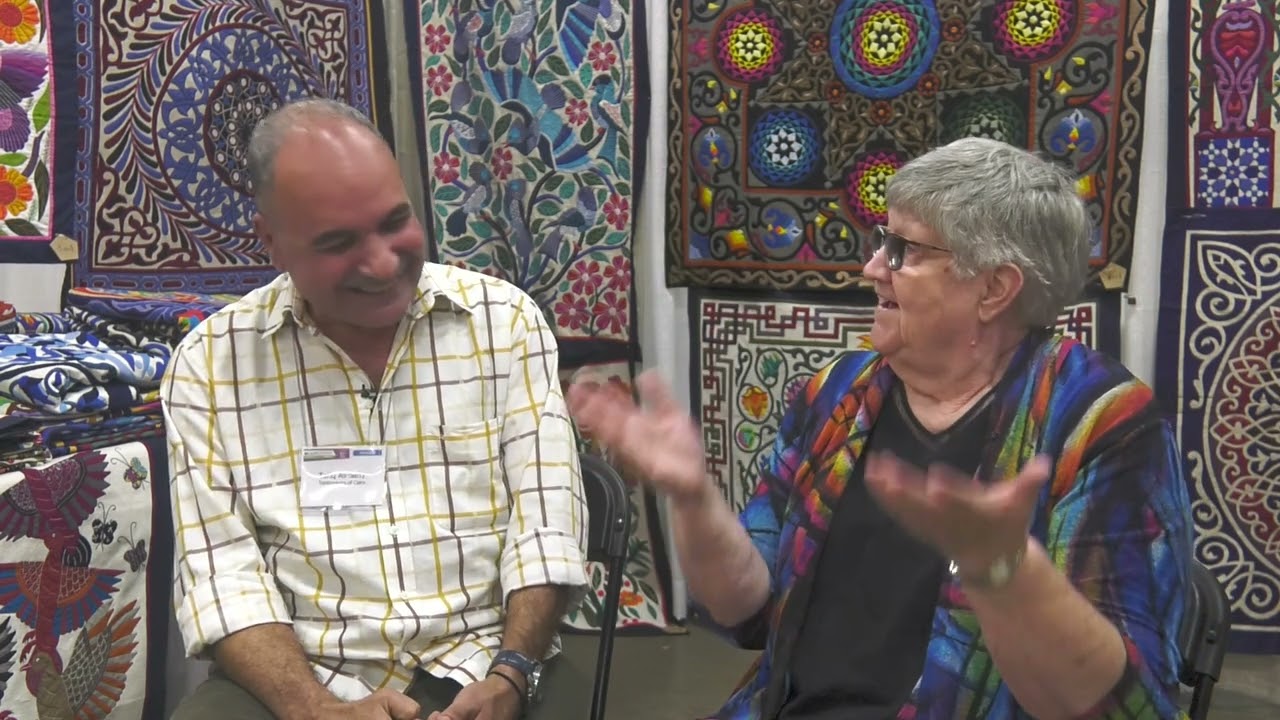Appliqué demonstration by Tentmakers of Cairo at AQS QuiltWeek - Des Moines