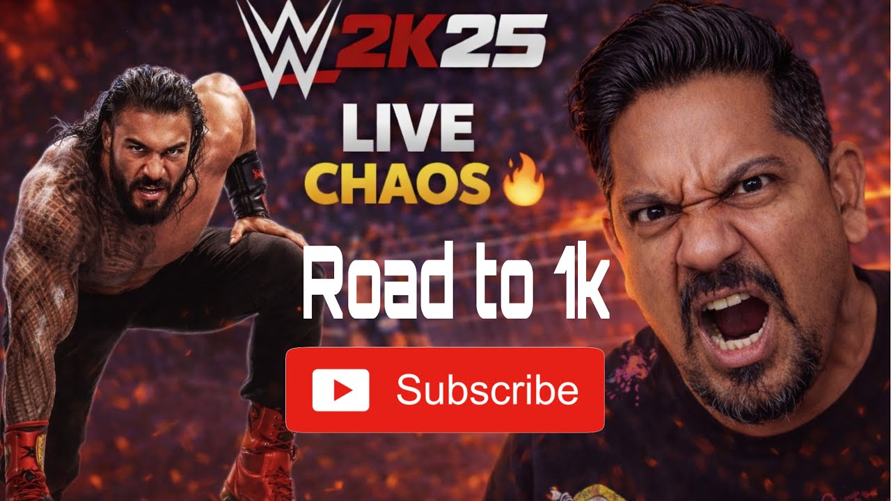 🔥 WWE 2K25 VERTICAL LIVE 🔥 CHAT CONTROLS MY WWE 2K25 MATCH 😱 | Road to 1K | 7th FEB | #wwe #wwe2k25
