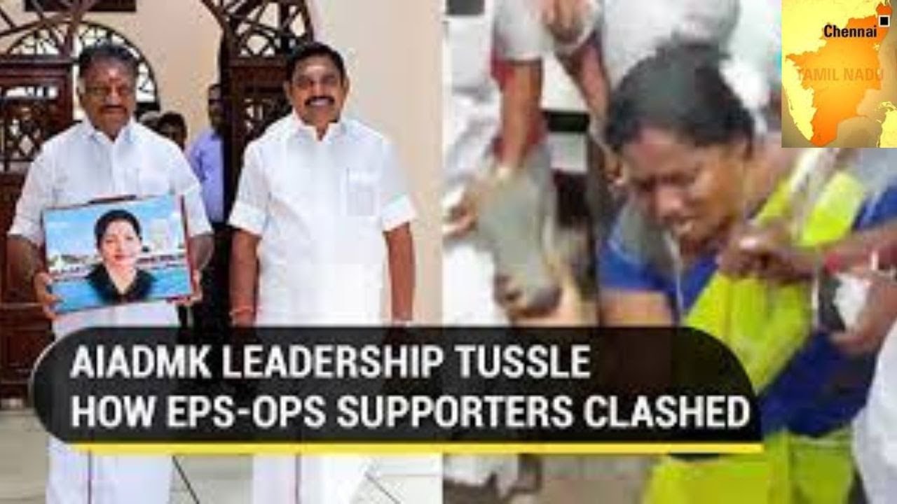 3718 -Panneerselvam's supporters slap slippers at Palaniswami's photo in Chennai