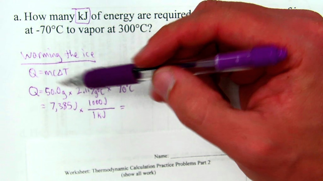 Calculating Energy Changes involving Phase Changes