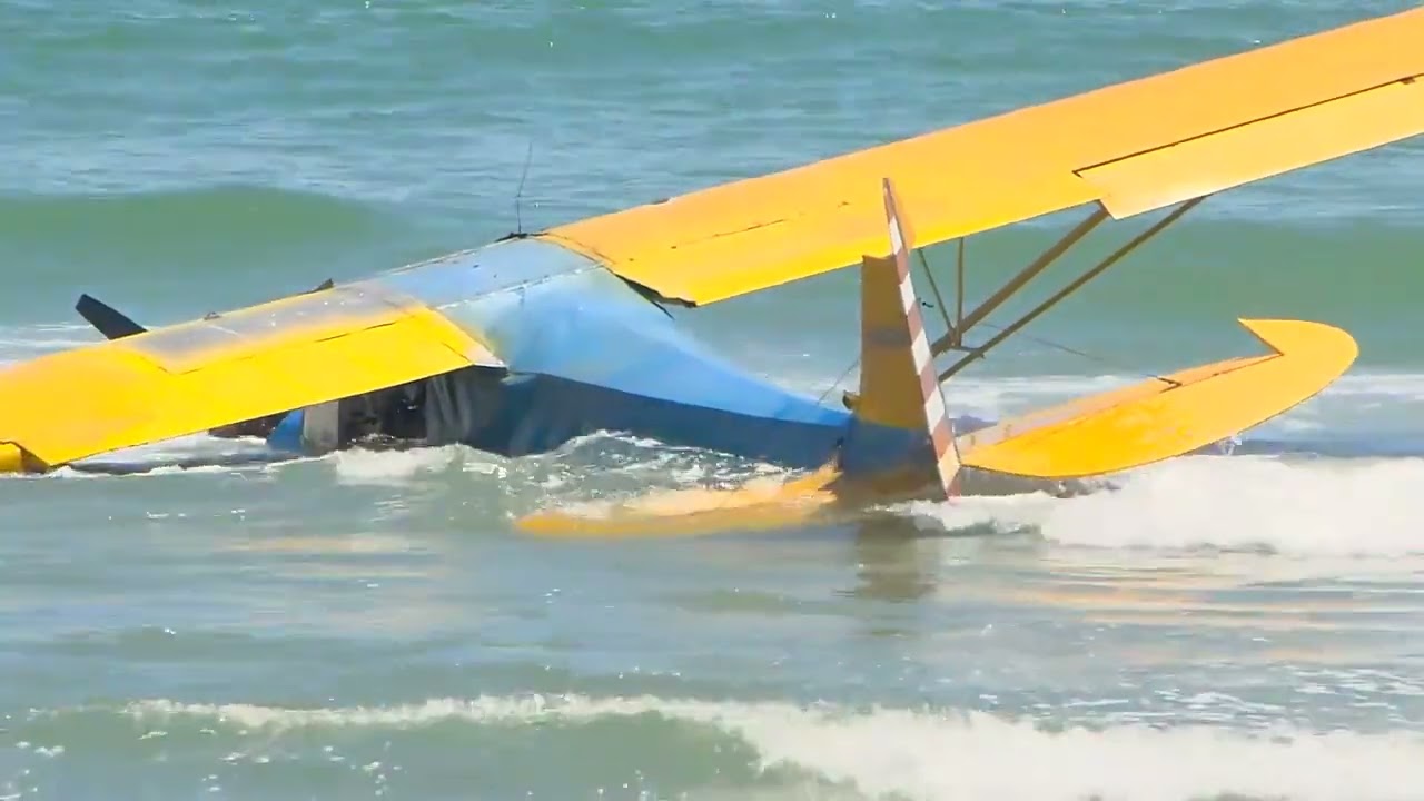 SC: Pilot 'okay' after plane lands in ocean in Myrtle Beach